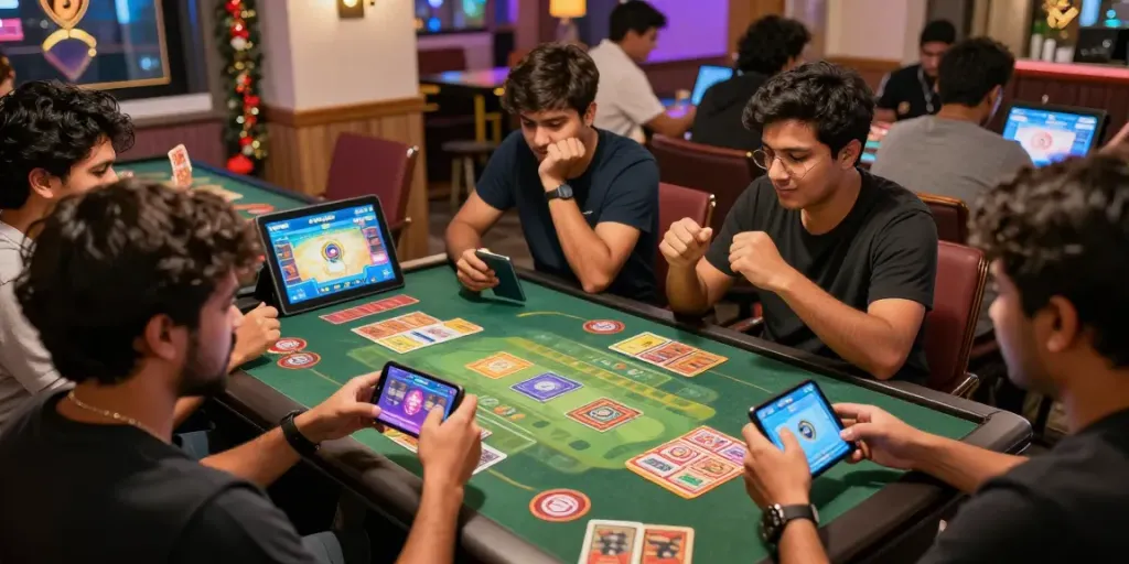 Exciting gameplay of 3 Patti no1 with players engaging socially and fun visuals.