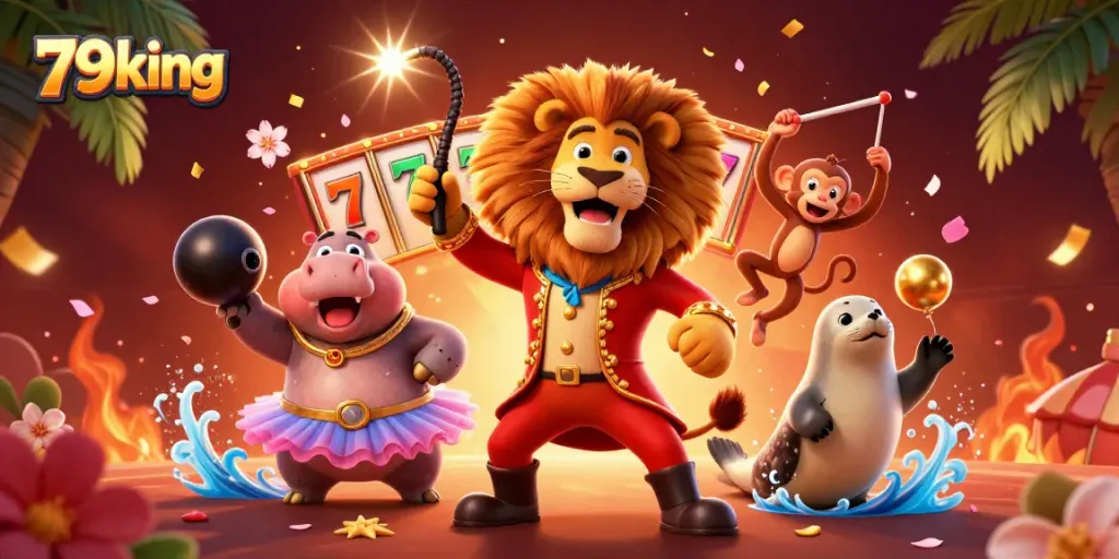Experience exciting gameplay at 79king with vibrant characters and dynamic slot symbols.