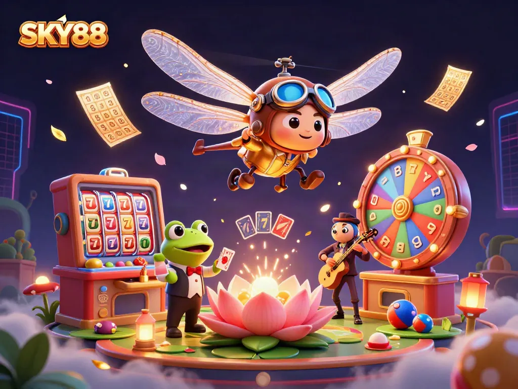 Experience dynamic gaming at SKY88 with vibrant slots, engaging dealers, and lively atmosphere.