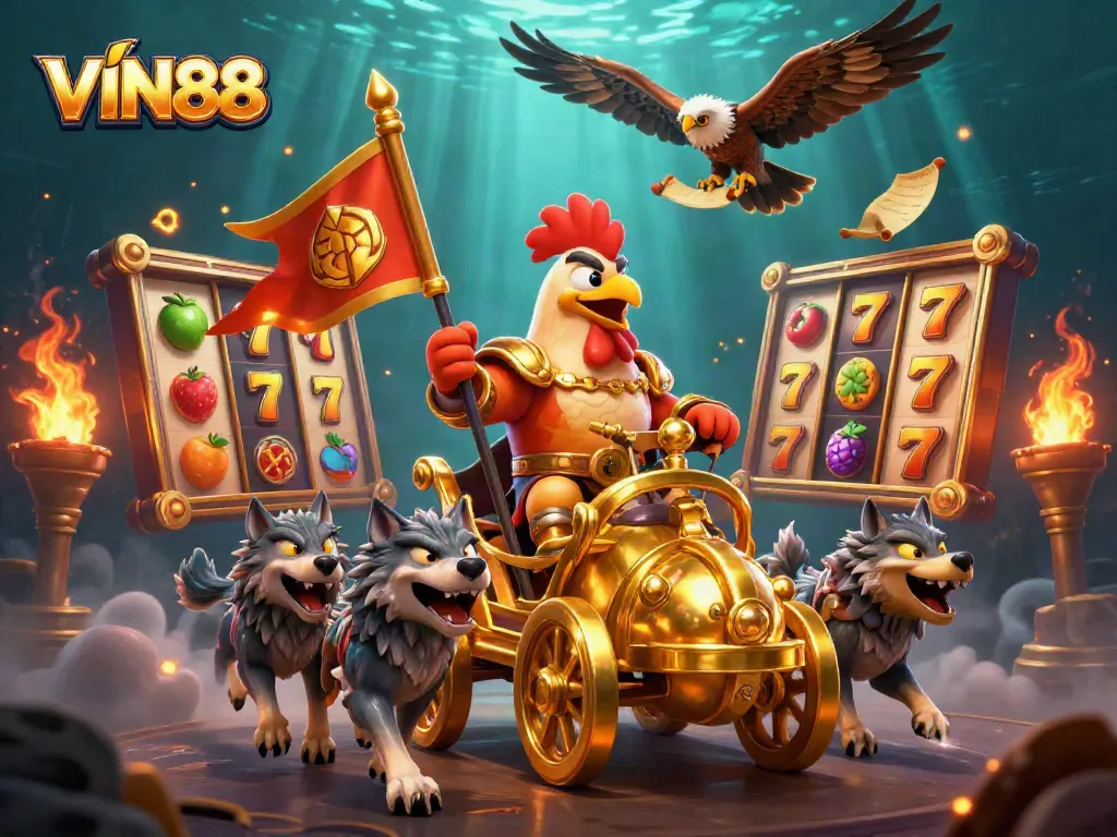 Experience thrilling gameplay at VIN88 with dynamic slot action and vibrant casino elements.
