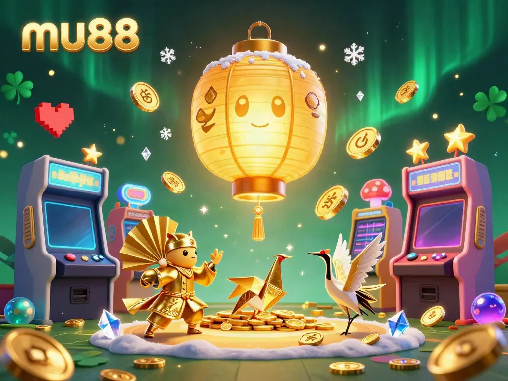 Experience the thrill of mu88 with vibrant 3D gaming characters and casino elements in dynamic action.
