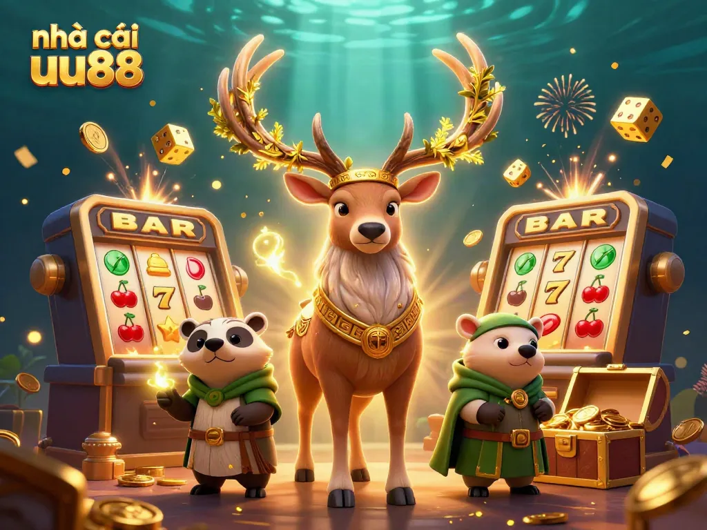 Experience the excitement of nhà cái uu88 with a vibrant casino illustration showcasing dynamic gaming elements.