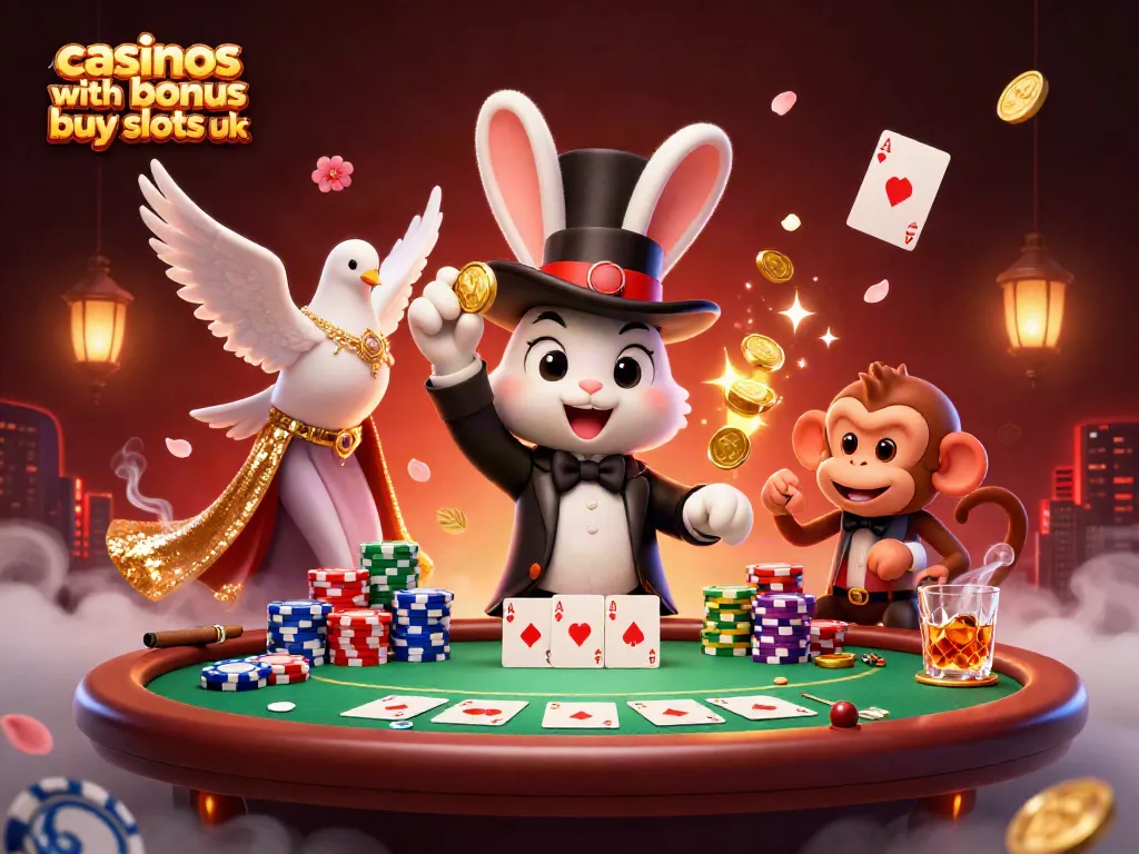 Experience magic and excitement at casinos with bonus buy slots uk featuring a magician rabbit and a popcorn monkey!